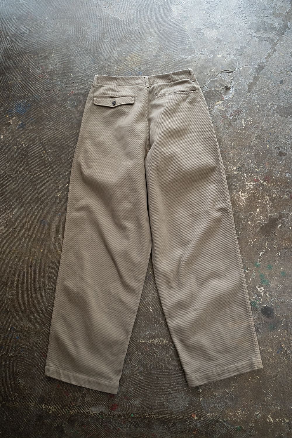 【ラスト1点】【22AW】コットンカルゼワイドパンツ(GREIGE)
