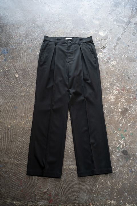 【25AW】2-Tack Slacks/2タックスラックス(BLACK)