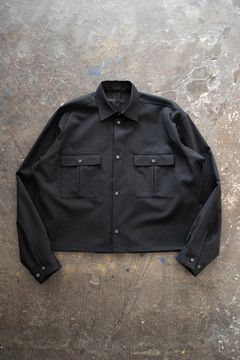 【ラスト1点】【24SS】Tropical Cloth Crop Shirt/トロピカルクロスクロップシャツ(BLACK)