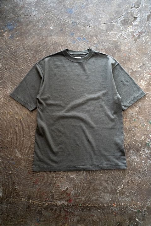 【ラスト1点】スビンコットン30/2吊り天竺半袖T(CHARCOAL GRAY)