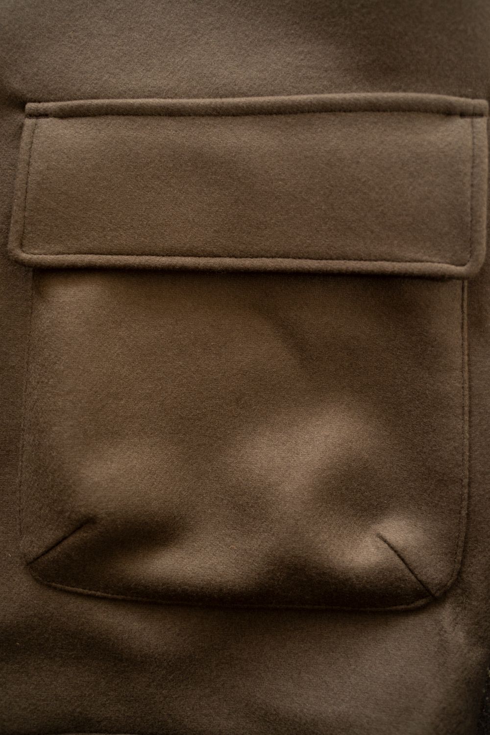 【25AW】Super110'Sメルトンステンカラーハーフコート(BROWN)