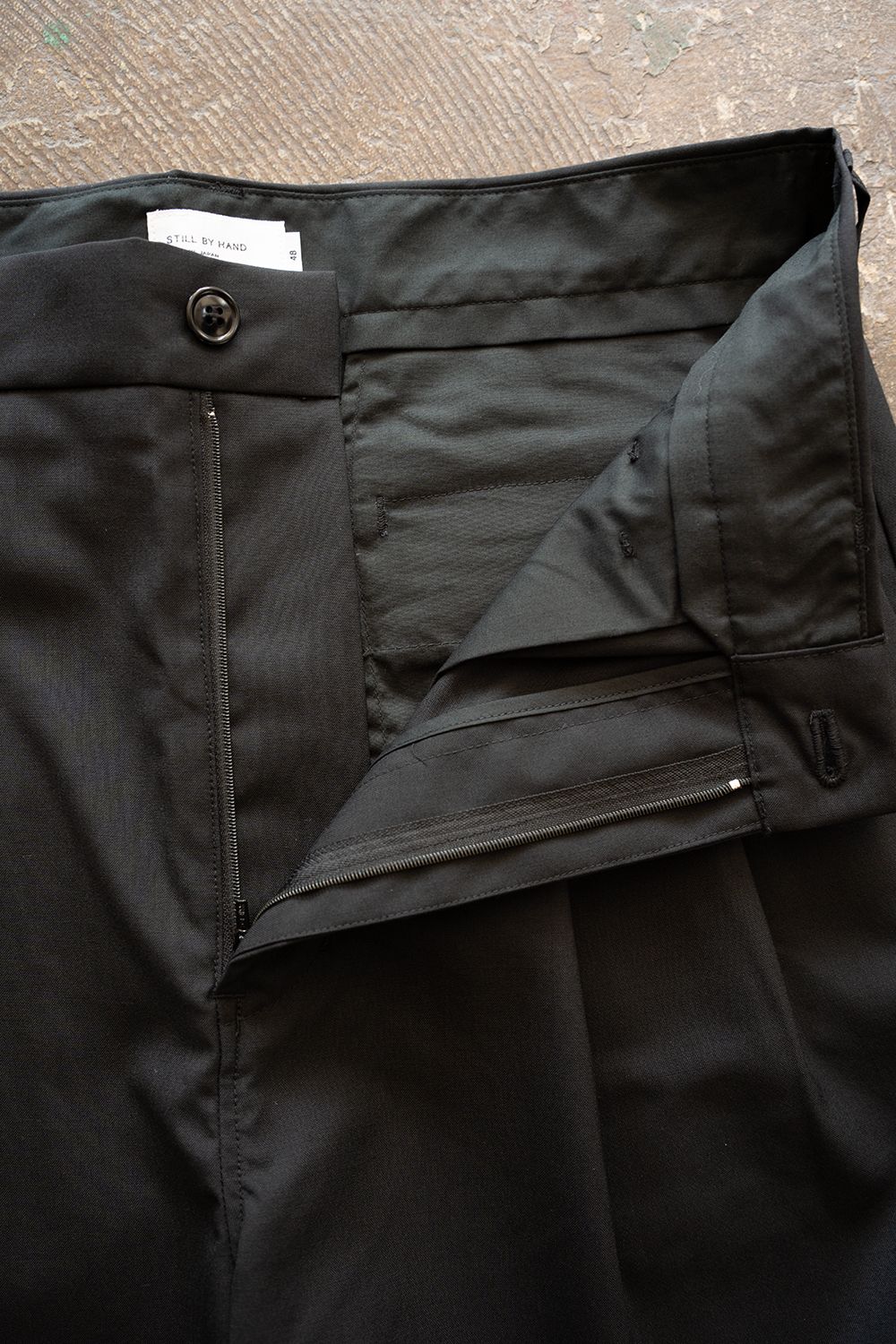 【26SS】Super120'sウールハーフパンツ(BLACK)