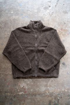 【ラスト1点】スビンコットン混紡毛パイルブルゾン(DARK BROWN)