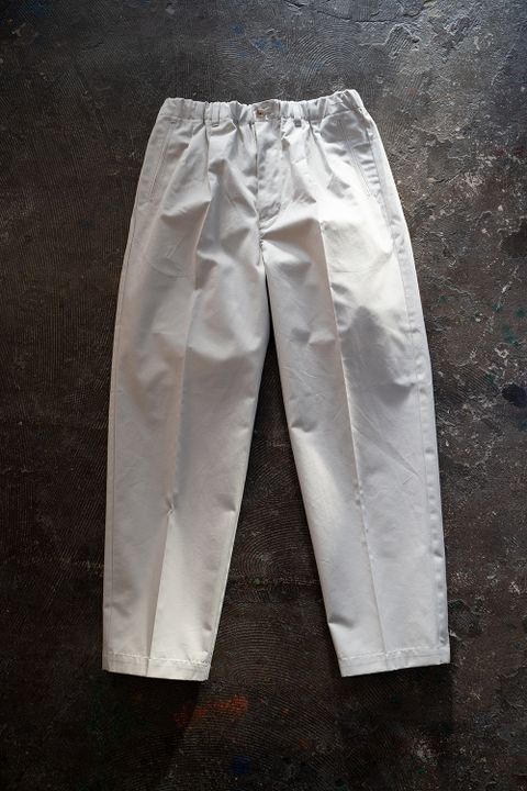 【ラスト1点】【22AW】甘撚りオックス2タックイージーパンツ(LIGHT GRAY)