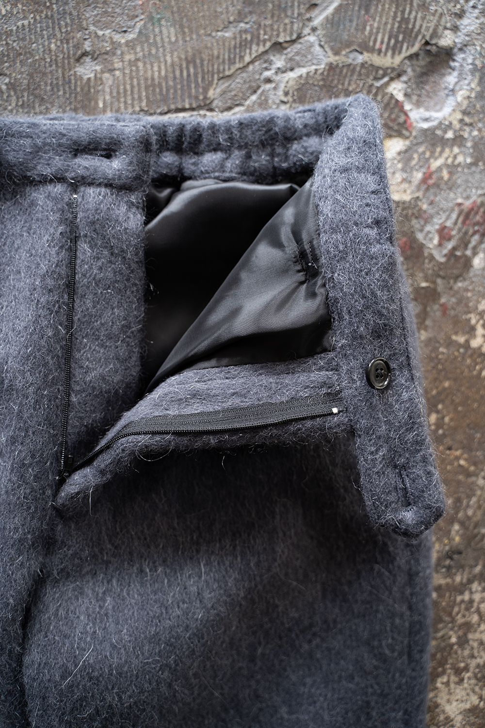 【25AW】Mohair Shaggy Tapered Pants/モヘアシャギーテーパードパンツ(CHARCOAL)