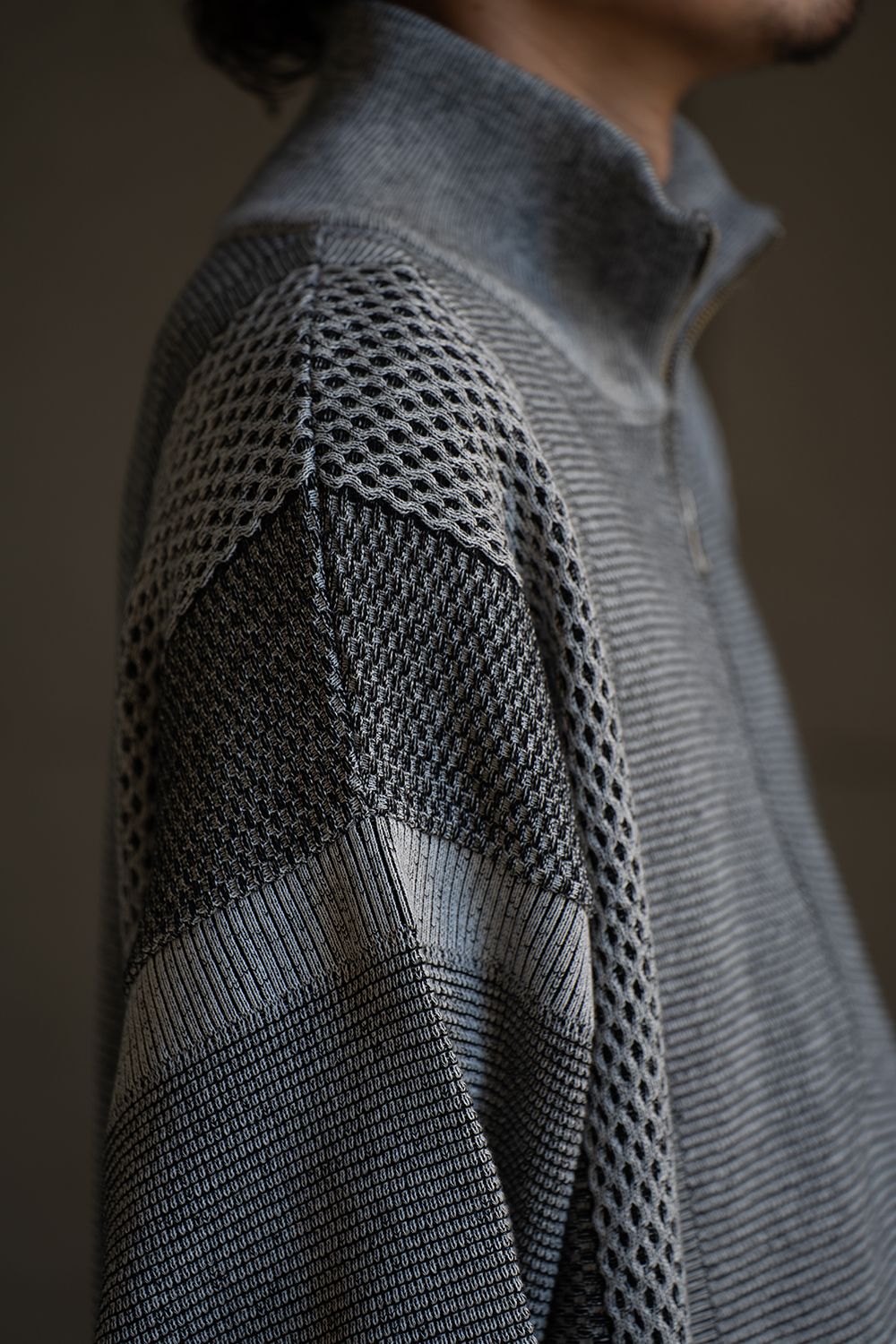 【26AW】Karita Half Zip Knit(MIX GRAY)