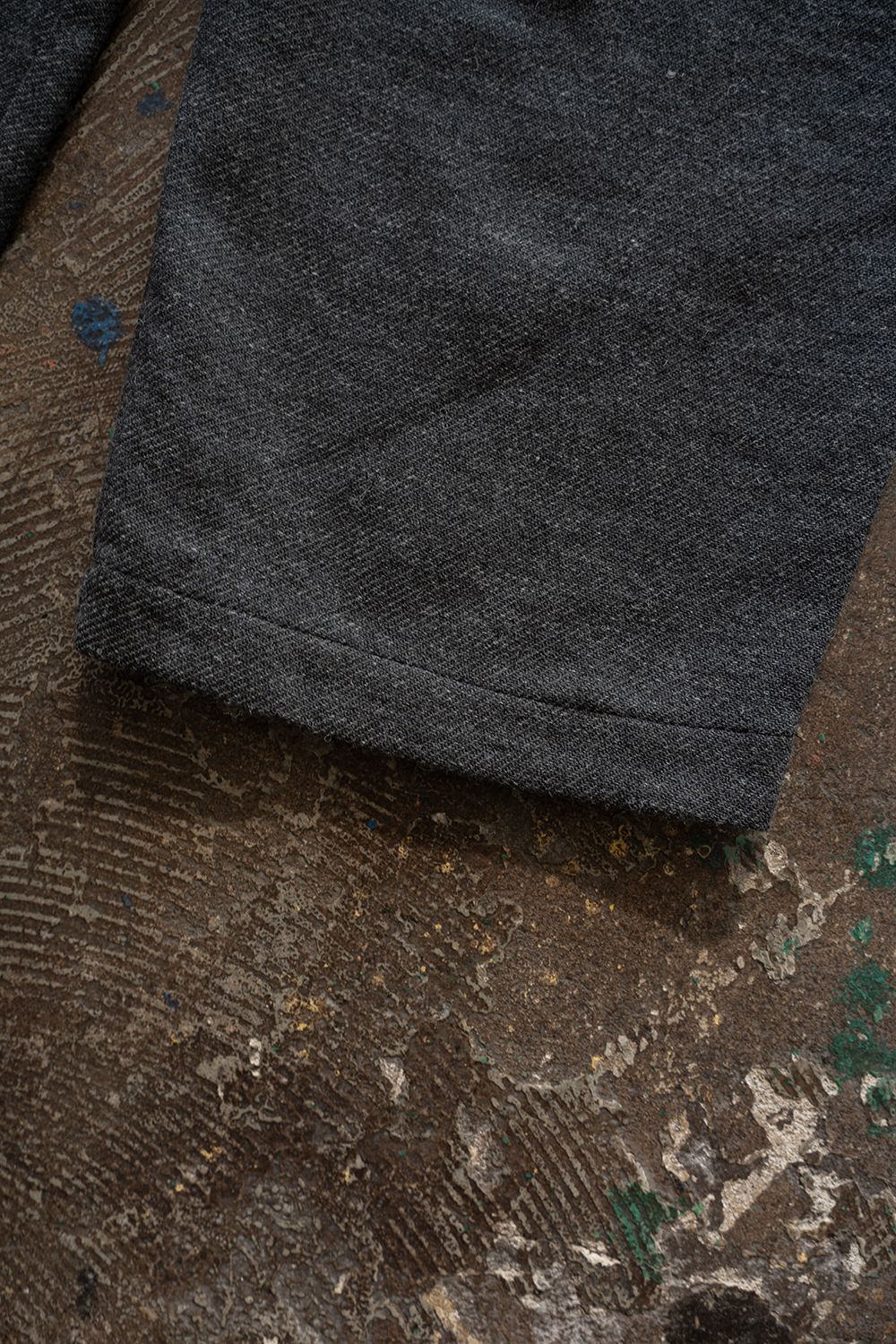 【26AW】コットン×ウールカルゼ2タックイージーパンツ(GREY)