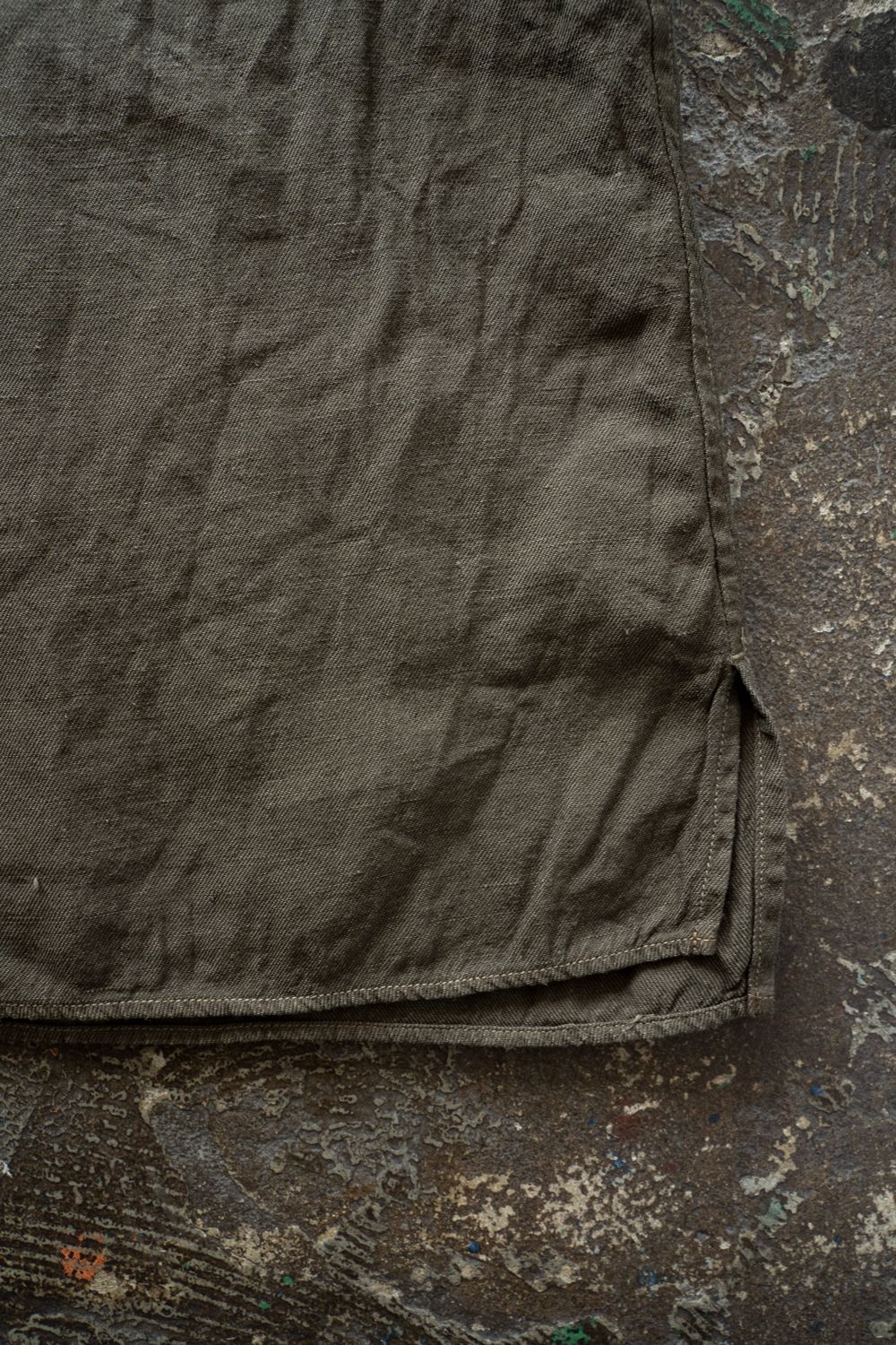 和紙大麻シャツ(蓬(濃))