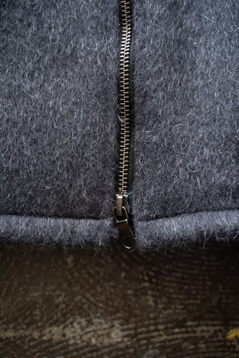【25AW】Mohair Shaggy Zip Jacket/モヘアシャギージップジャケット(CHARCOAL)