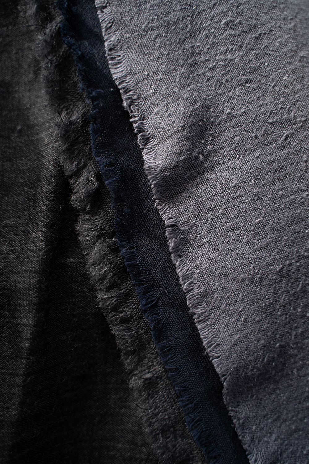 MITTAN - 三重織綿絹毛麻ジャケット(墨黒がさね) | Salty
