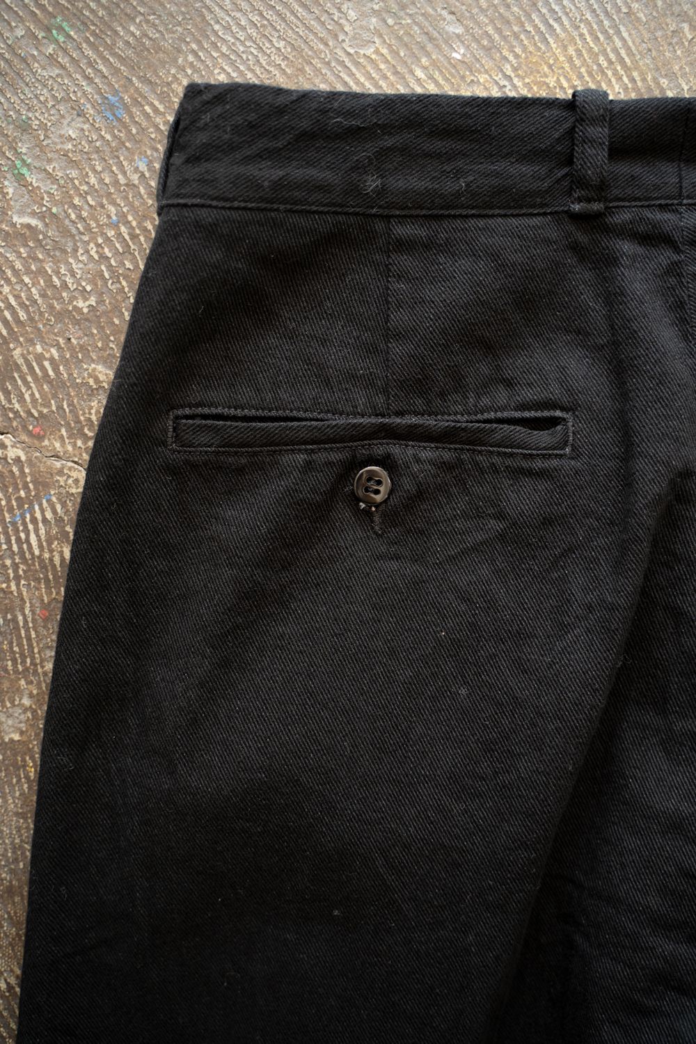 【ラスト1点】【25AW】Black Twill Trousers(BLACK)
