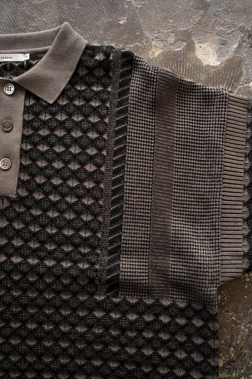 【25AW】Rikka Knit Polo(GREIGE)
