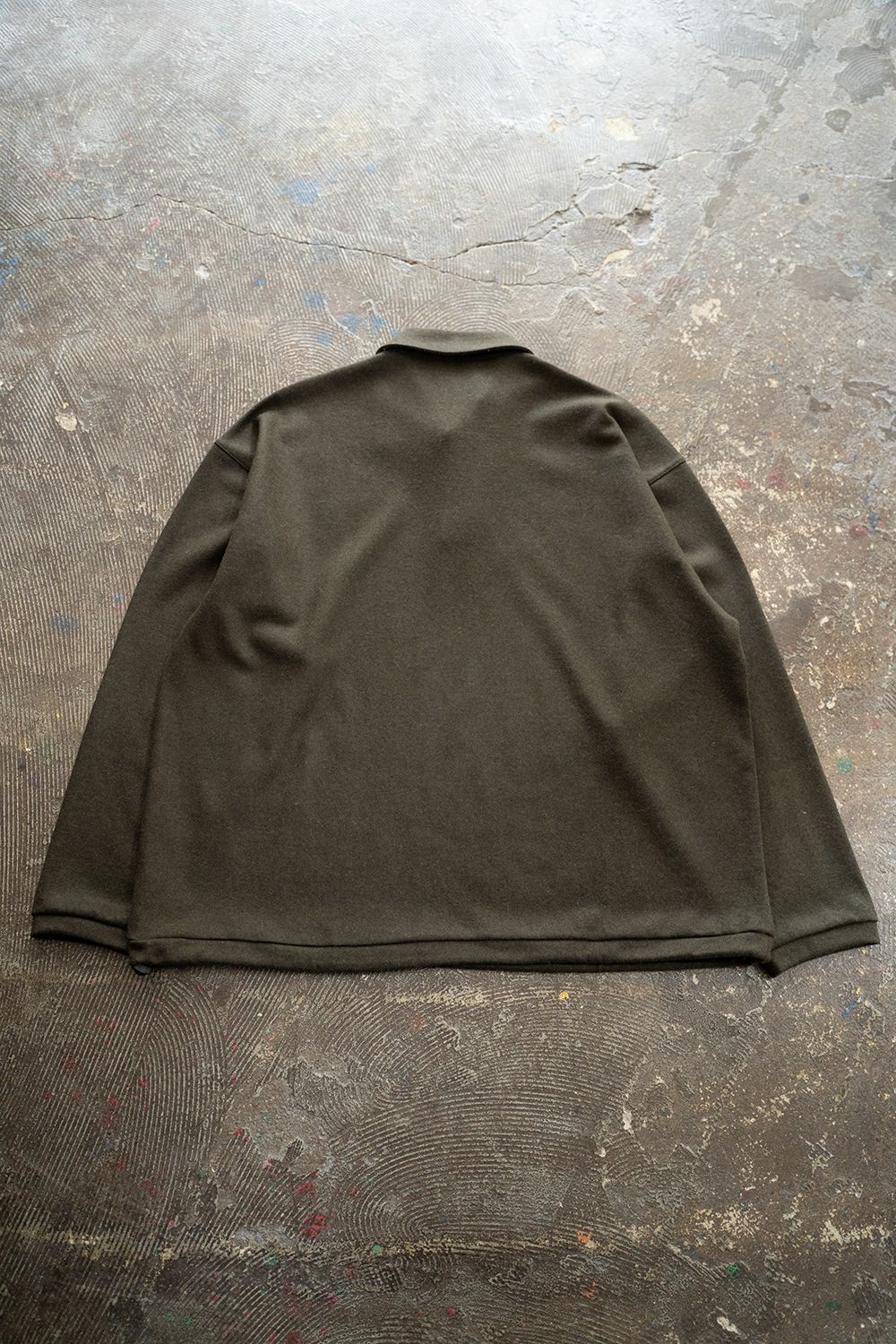 【25AW】ウール×シルクプルオーバー(OLIVE)