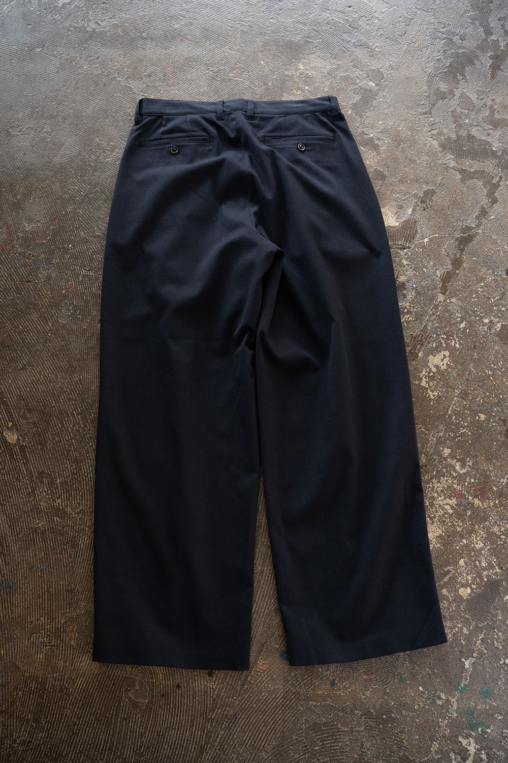 【26AW】2-Tack Wide Slacks/2タックワイドスラックス(NAVY)