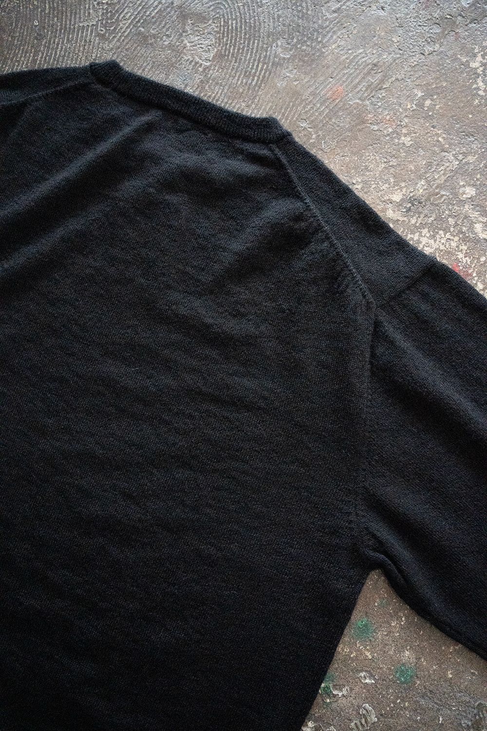 【25AW】エクストラキッドモヘア12Gニット(BLACK)