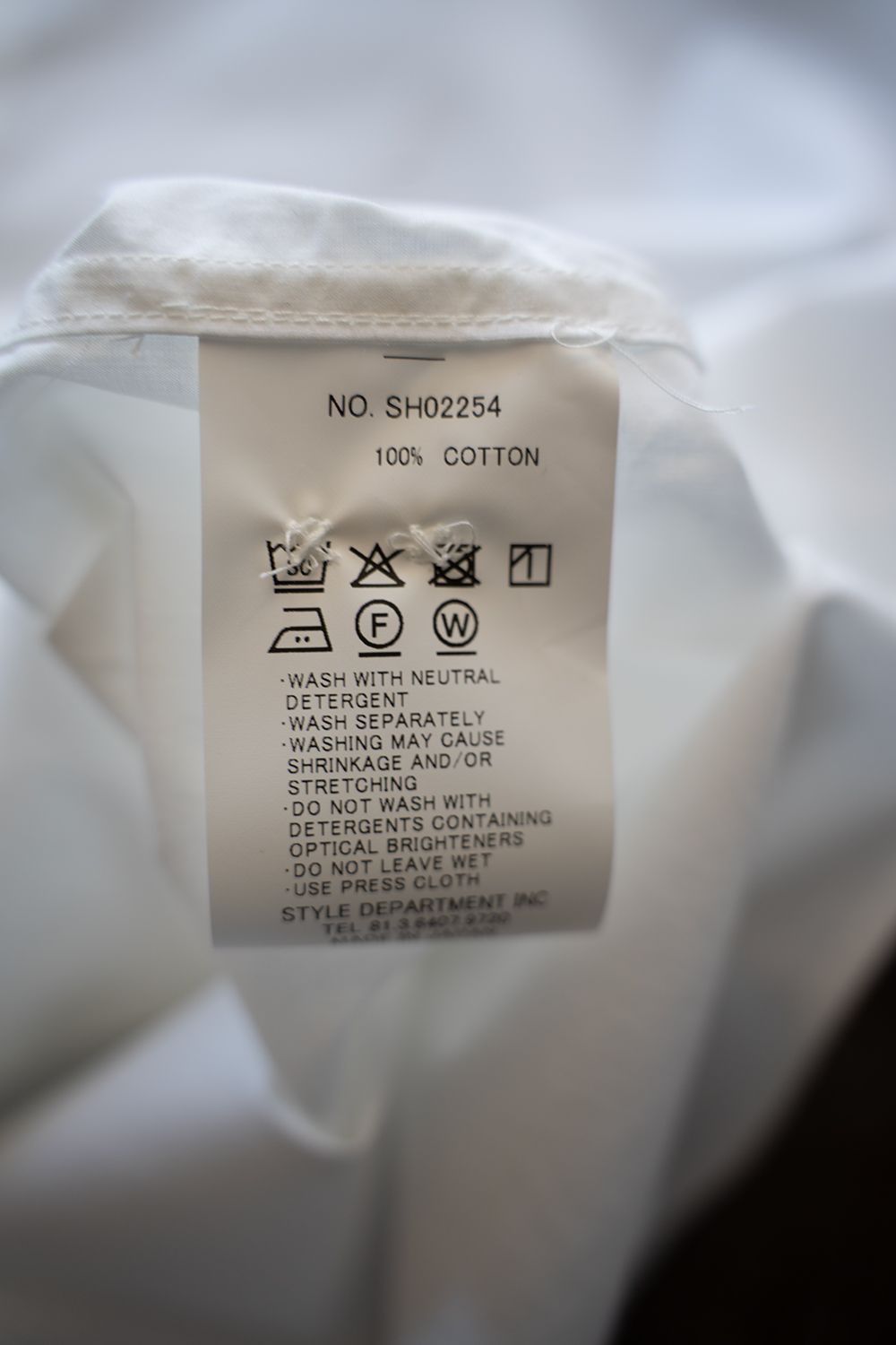 【ラスト1点】【25AW】コットンラグランスリーブシャツ(WHITE)