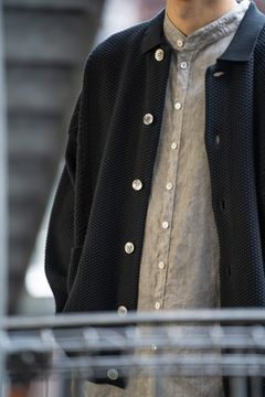【ラスト1点】【24SS】Nanohana Collar Cardigan(BLACK)