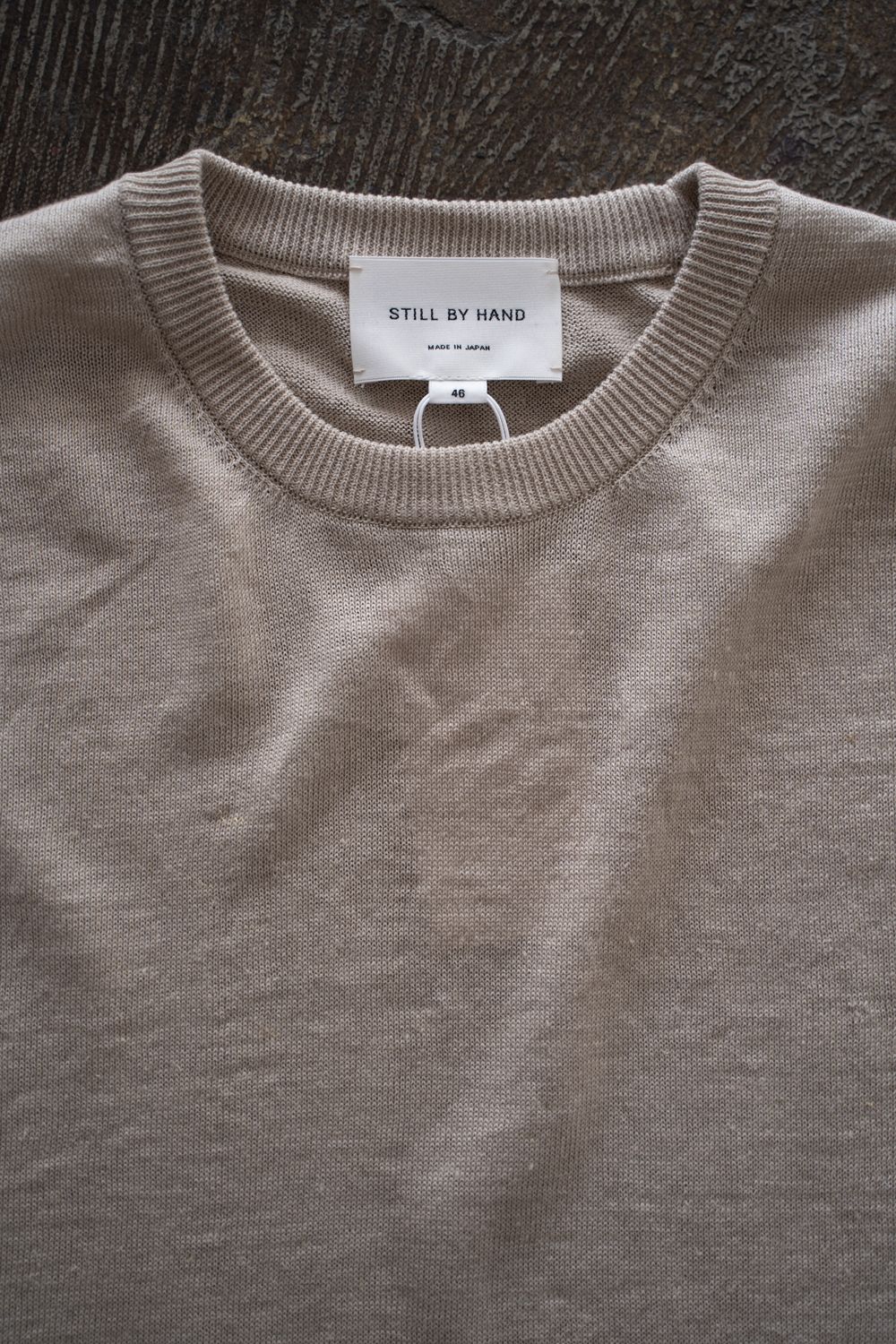 【26SS】リネン×コットンニットTee(TAUPE)