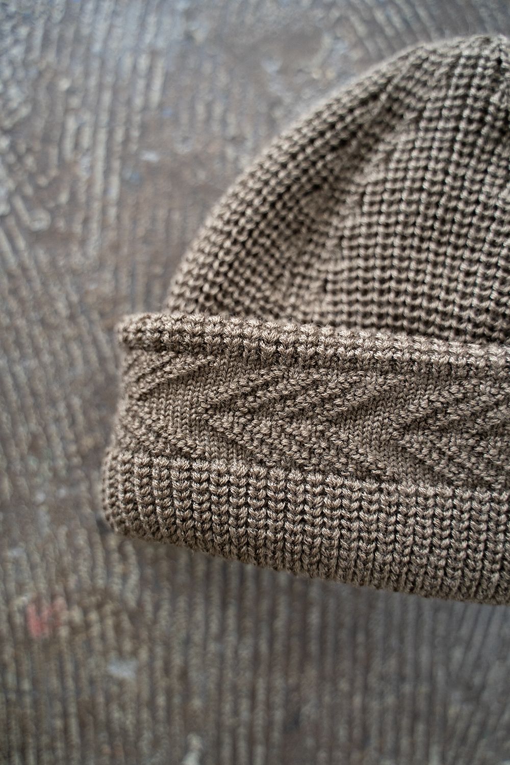 【22AW】Yagasuri Knit Cap(KHAKI GRAY)