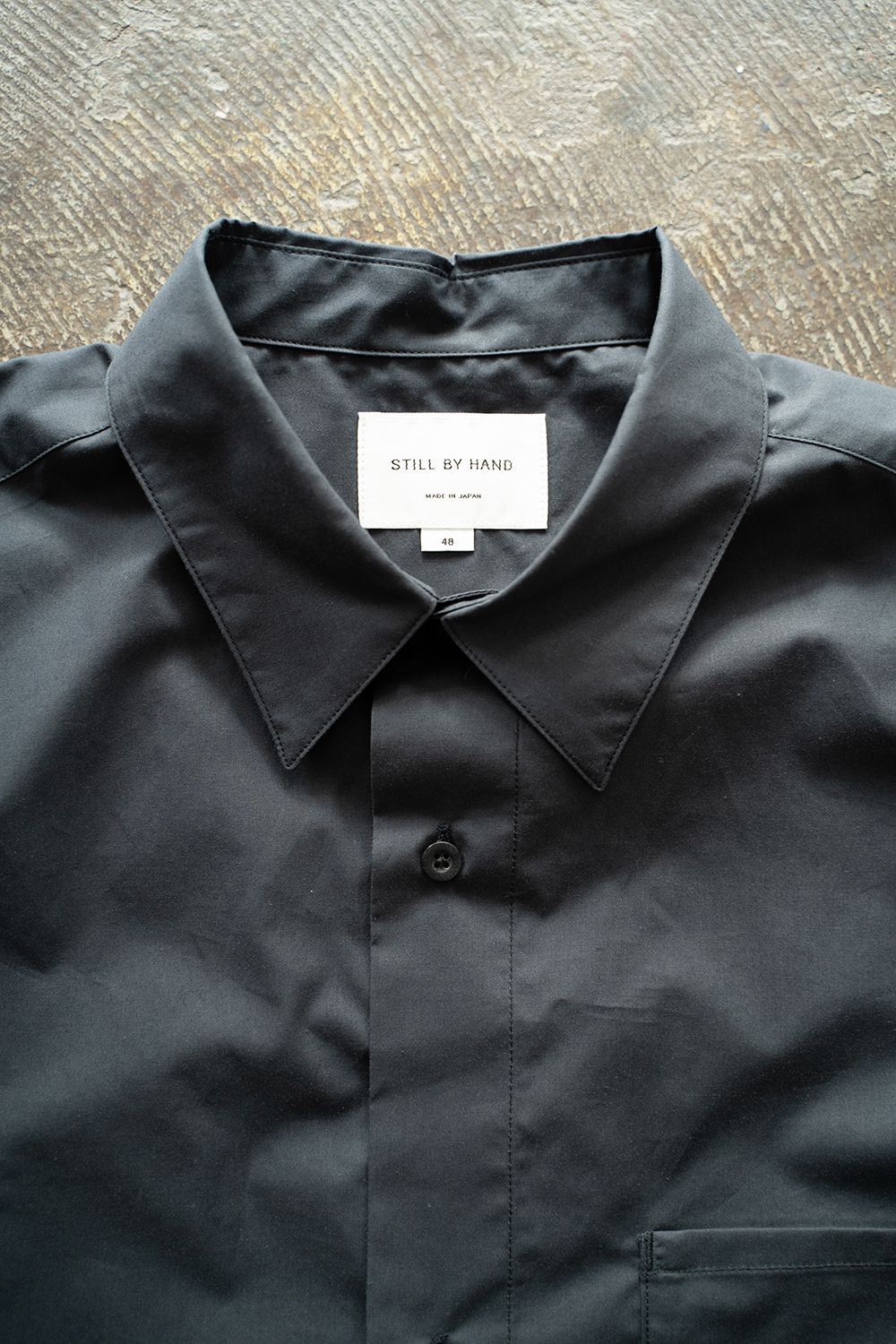 【ラスト1点】【25SS】コットンシルク半袖シャツ(CHARCOAL)