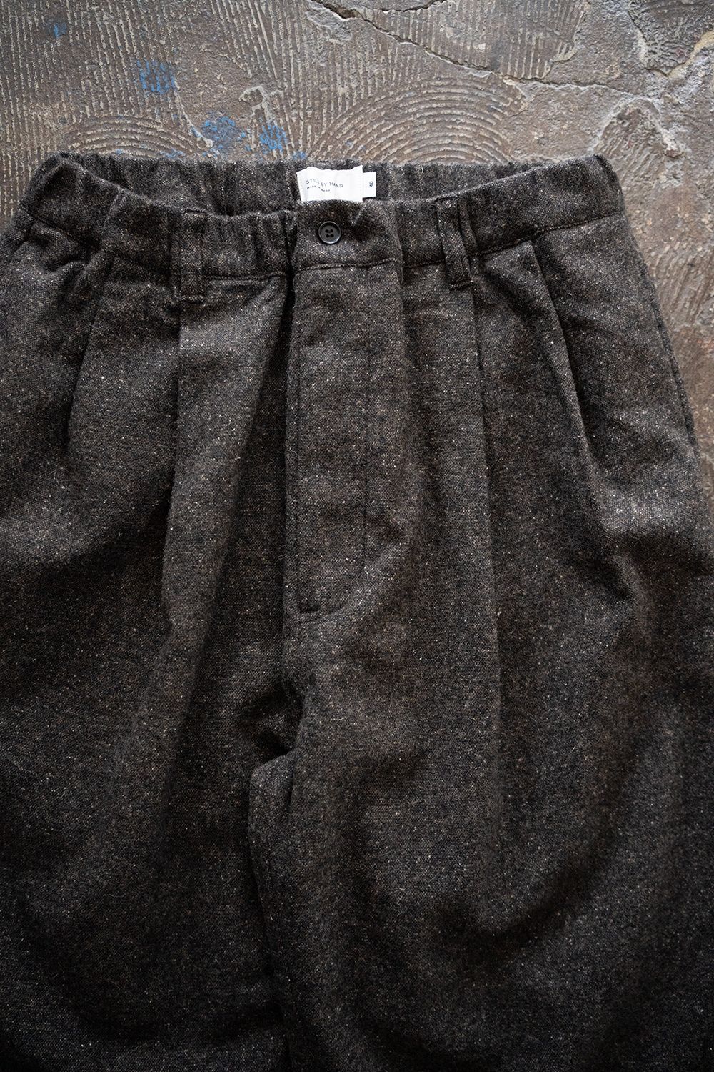 【25AW】5者混ネップツイードスラックス(BROWN)