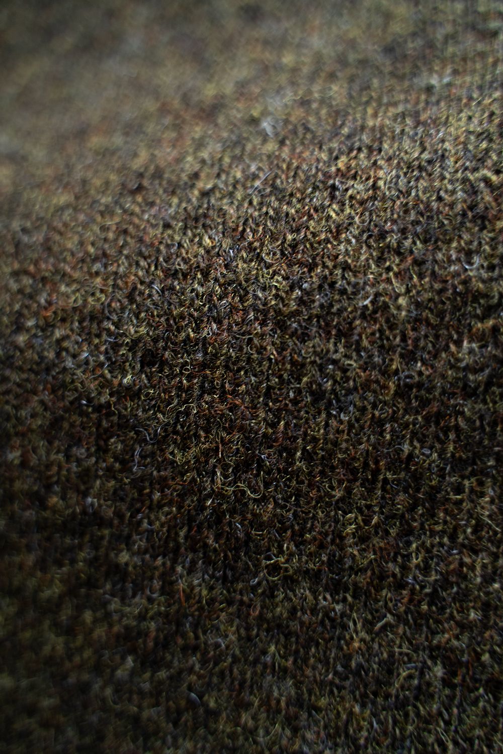 【ラスト1点】Hard twisted Shetlandwool GOB sweater(KHAKI)