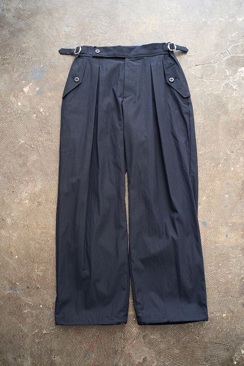 【ラスト1点】2-Tack Cotton-Nylon Military Pants/2タックコットンナイロンミリタリーパンツ(NAVY)