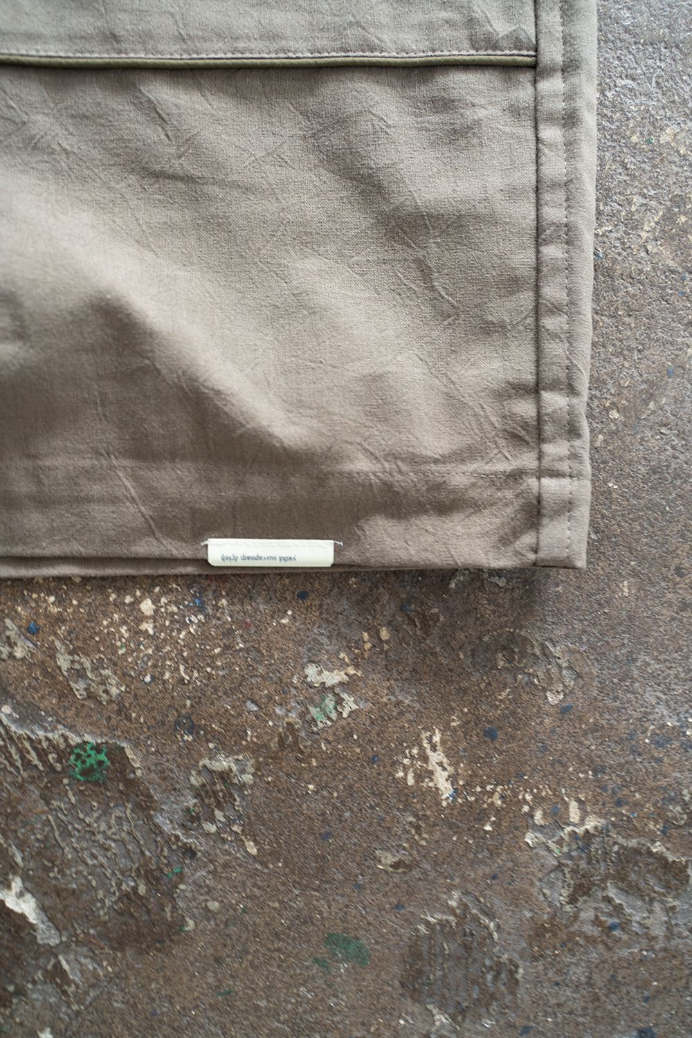 【ラスト1点】"square"pajama washed cotton(MOSS GRAY)【ユニセックス】【セットアップ】