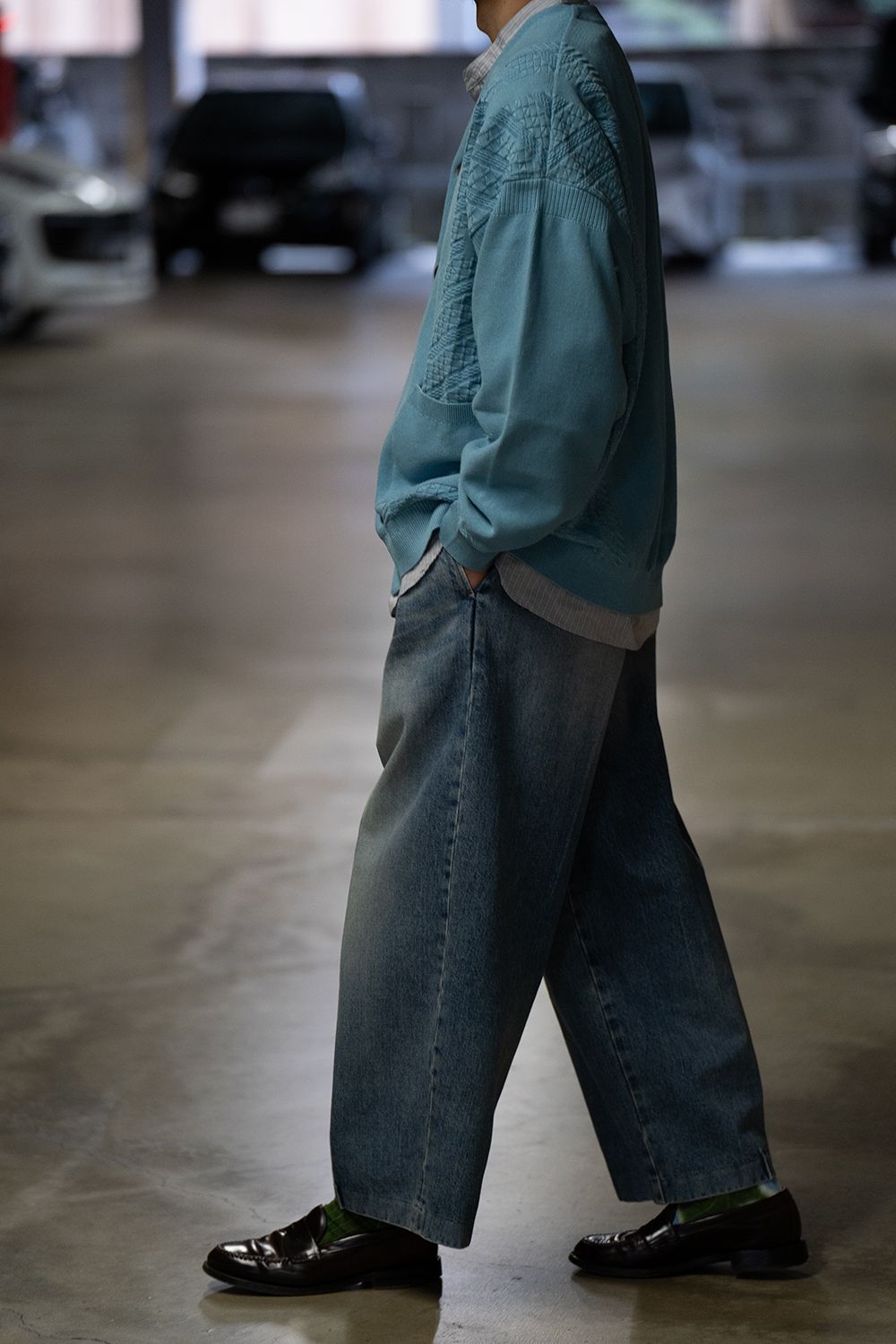 YASHIKI - 【24SS】Kusaho Cardigan(SKY BLUE) | Salty YASHIKI - 【24SS】Kusaho Cardigan(SKY BLUE) | Salty