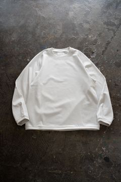 【ラスト1点】【22AW】スビンコットンサドルスリーブカットソー(LIGHT GRAY)