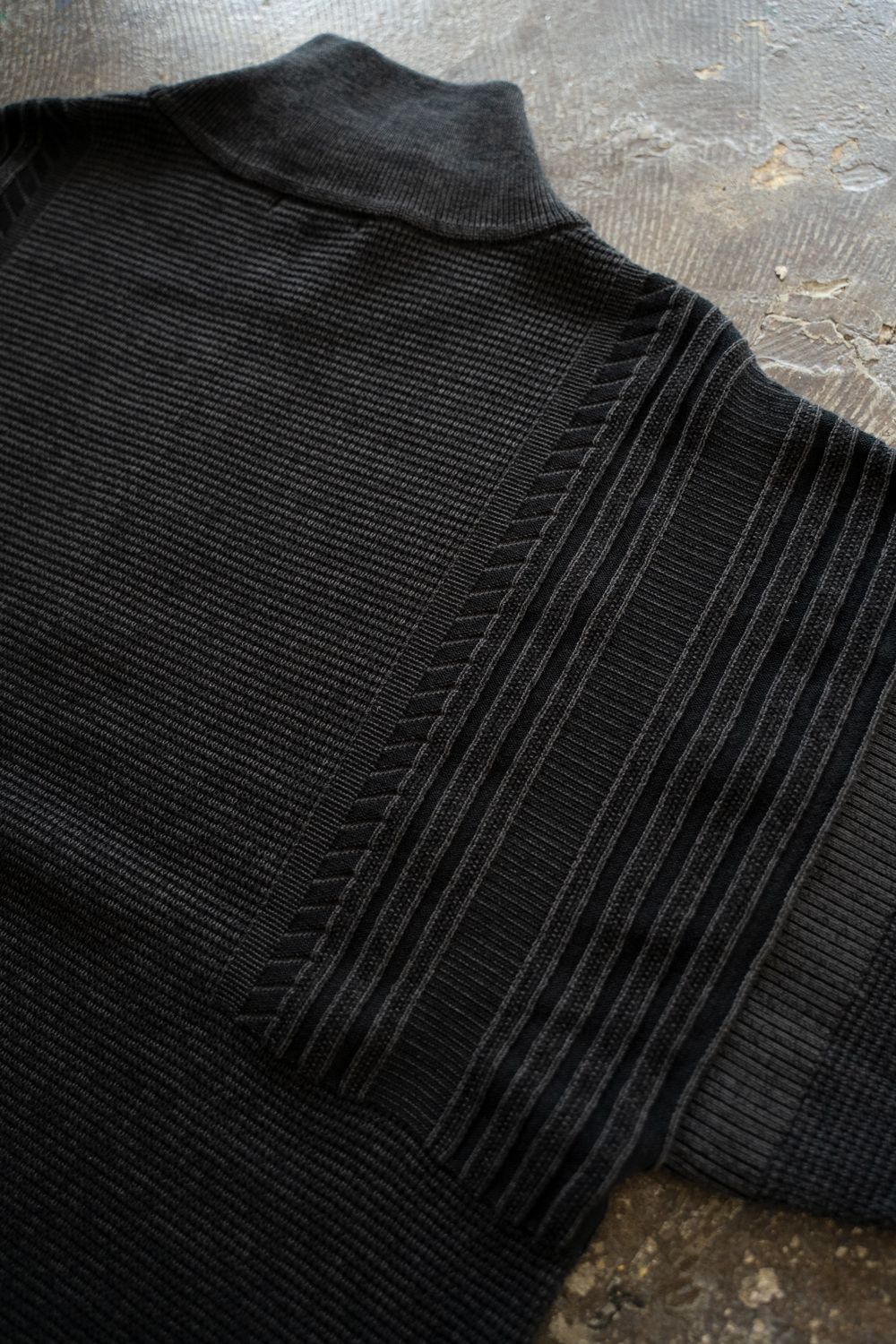 【ラスト1点】【25AW】Fuyushigure Half Zip Knit(BLACK)