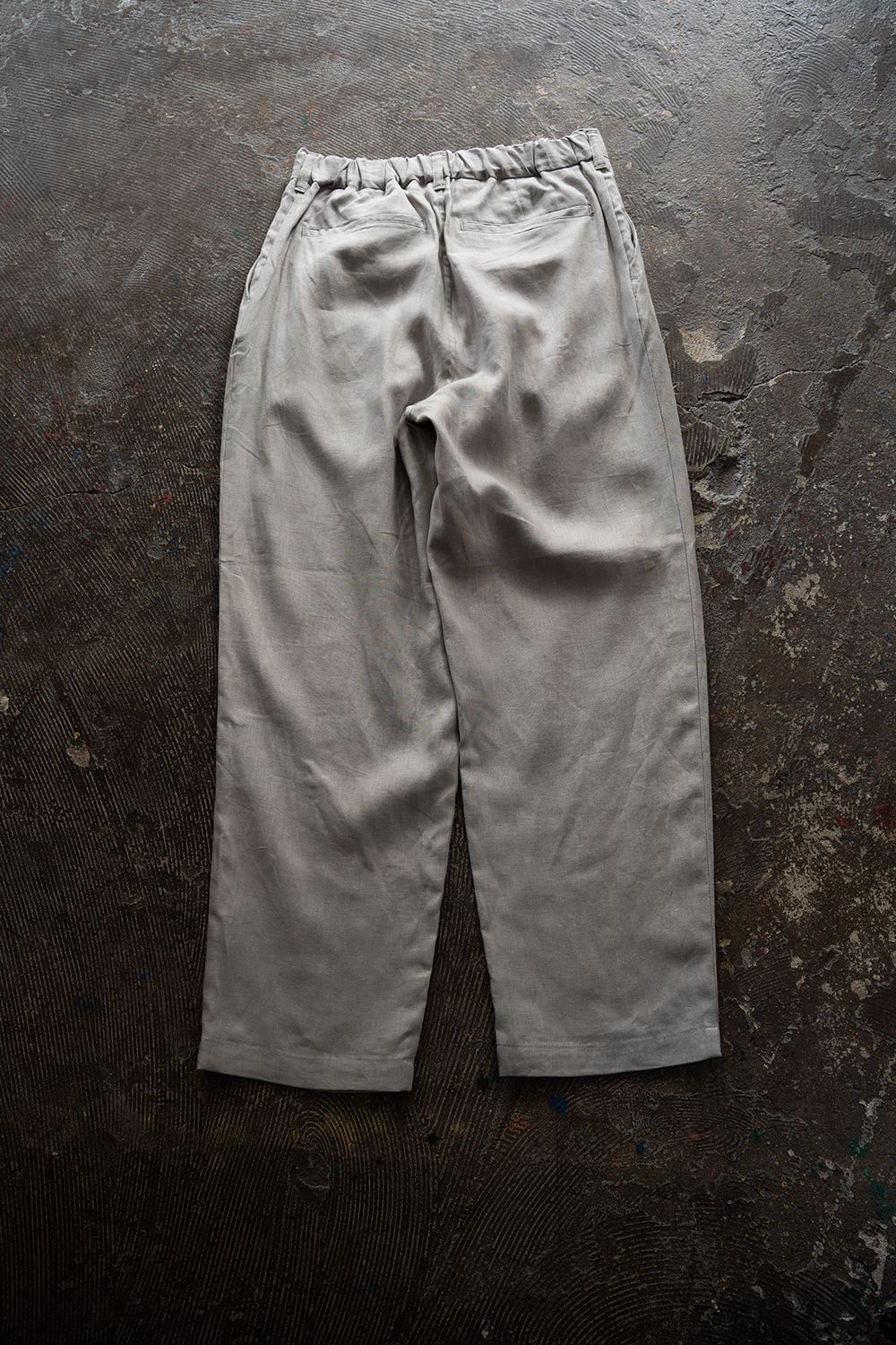 【26SS】リネン2タックテーパードパンツ(TAUPE)