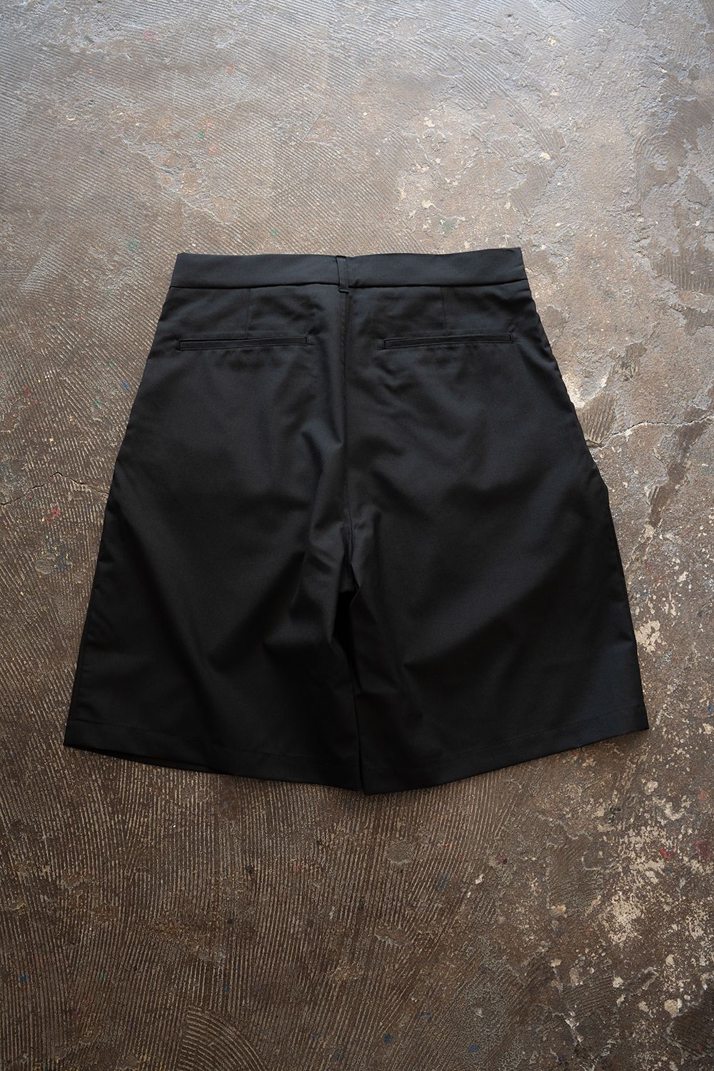 【26SS】Super120'sウールハーフパンツ(BLACK)
