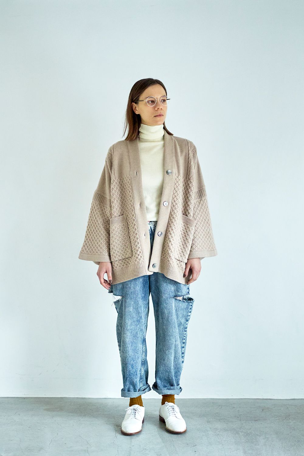 YASHIKI - 【ラスト1点】【22AW】Yukigumo Hanten Cardigan(IVORY) | Salty