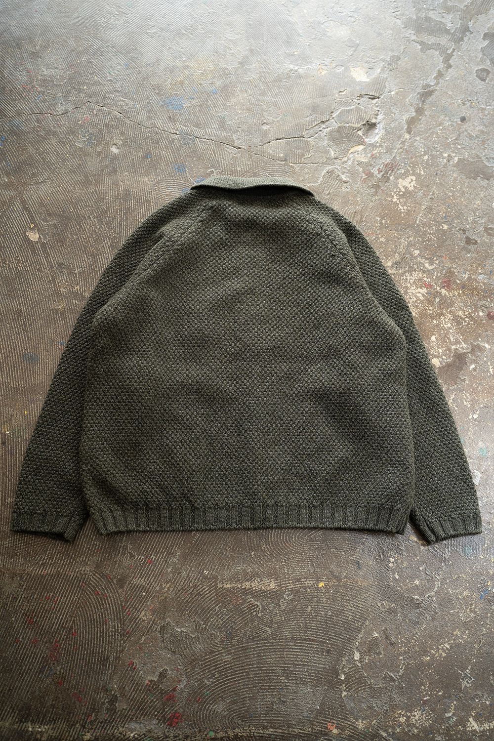 【25AW】5Gニットジップブルゾン(MELANGE KHAKI)