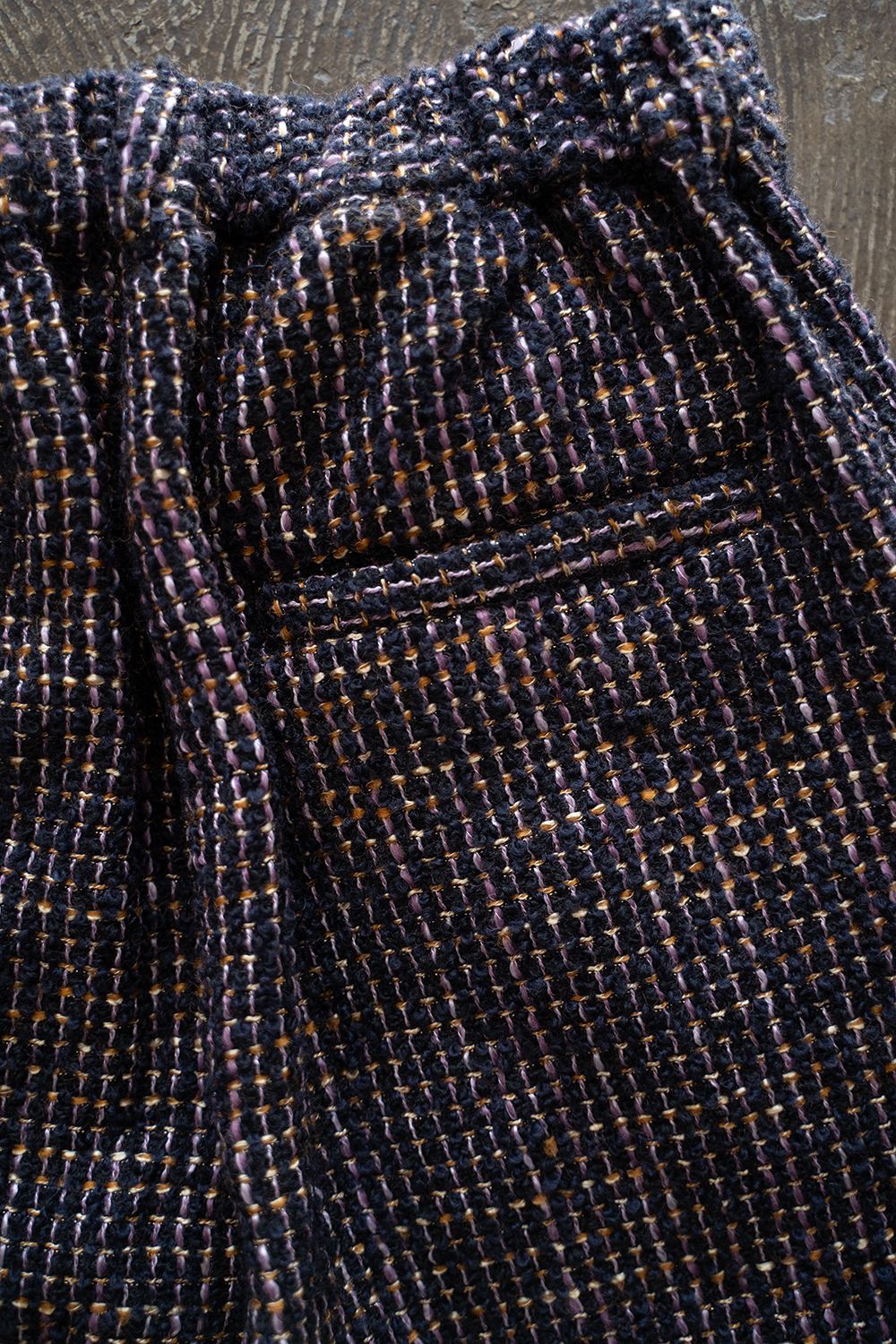 【ラスト1点】【24AW】Loop Tweed Tapered Pants/ループツイードテーパードパンツ(PURPLE)