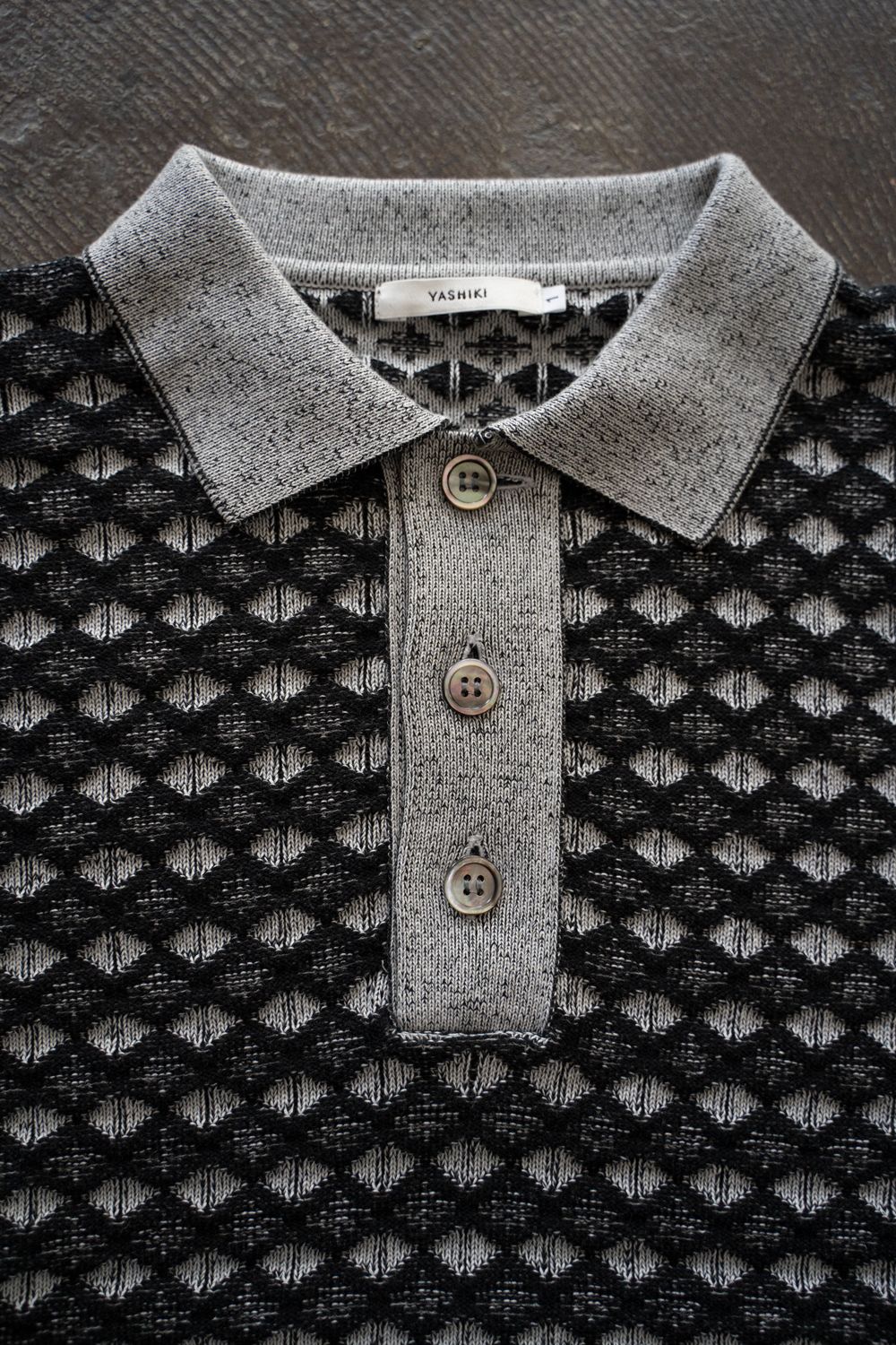 【25AW】Rikka Knit Polo(MIX GRAY)