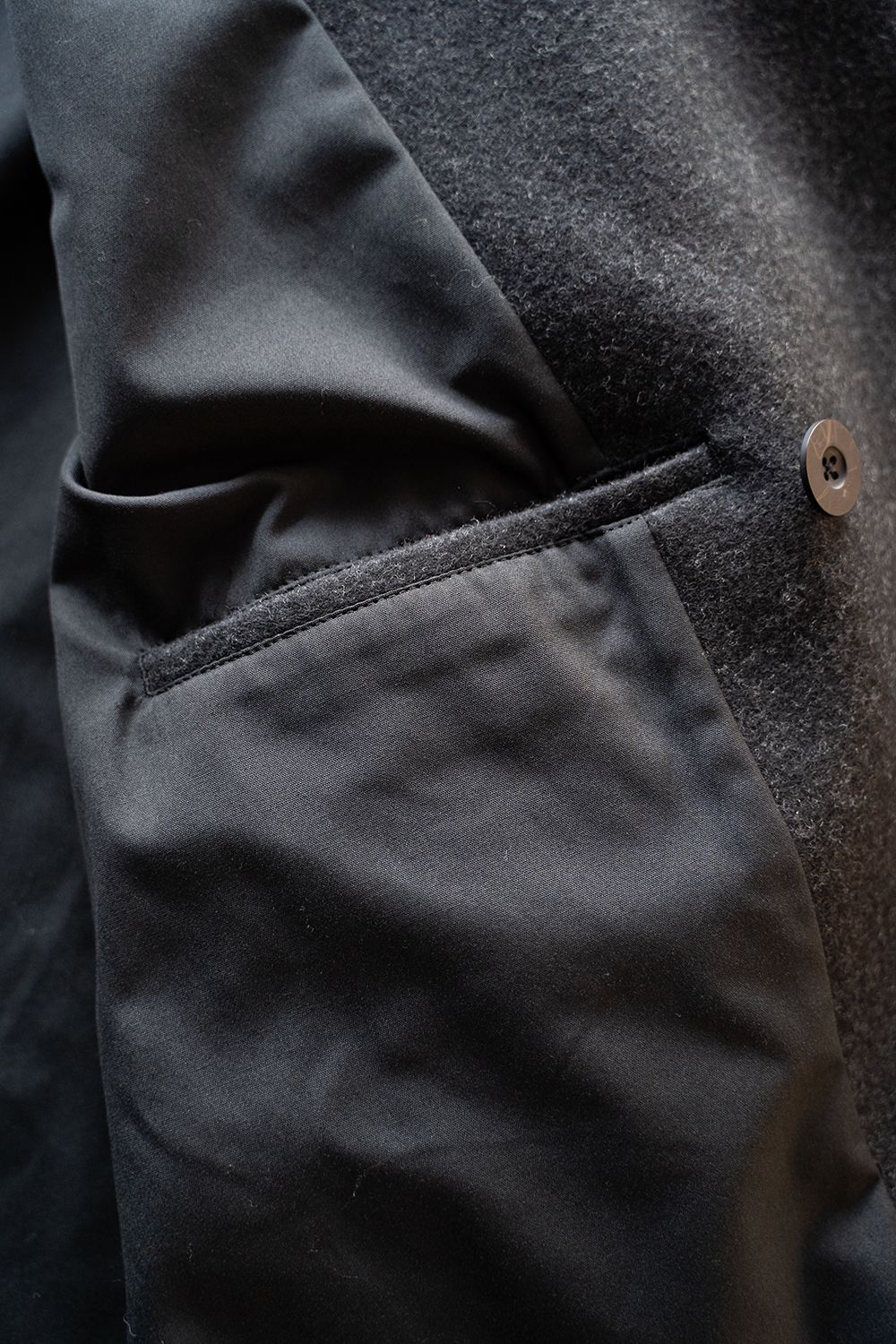 【ラスト1点】【24AW】Wool Semi P Coat(BLACK)