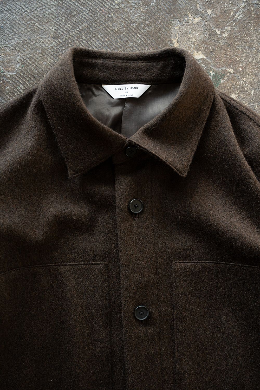 【26AW】ウールシャギーシャツブルゾン(DARK BROWN)