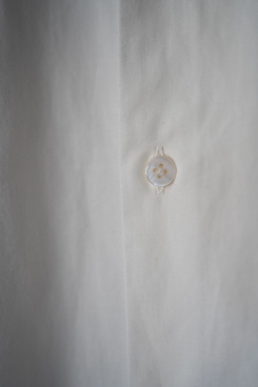 【ラスト1点】【25AW】Cotton×Linen Windsor Wide Collar Shirt(OYSTER WHITE)