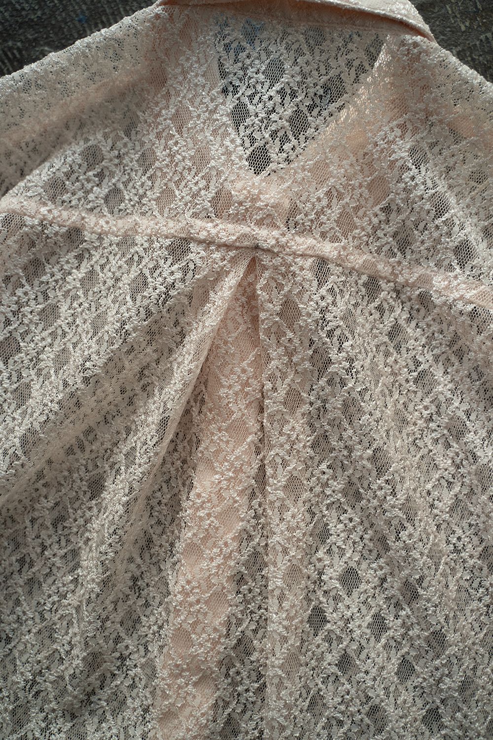 【ラスト1点】【24SS】Russell Lace L/S Shirt/ラッセルレースロングスリーブシャツ(ECRU)