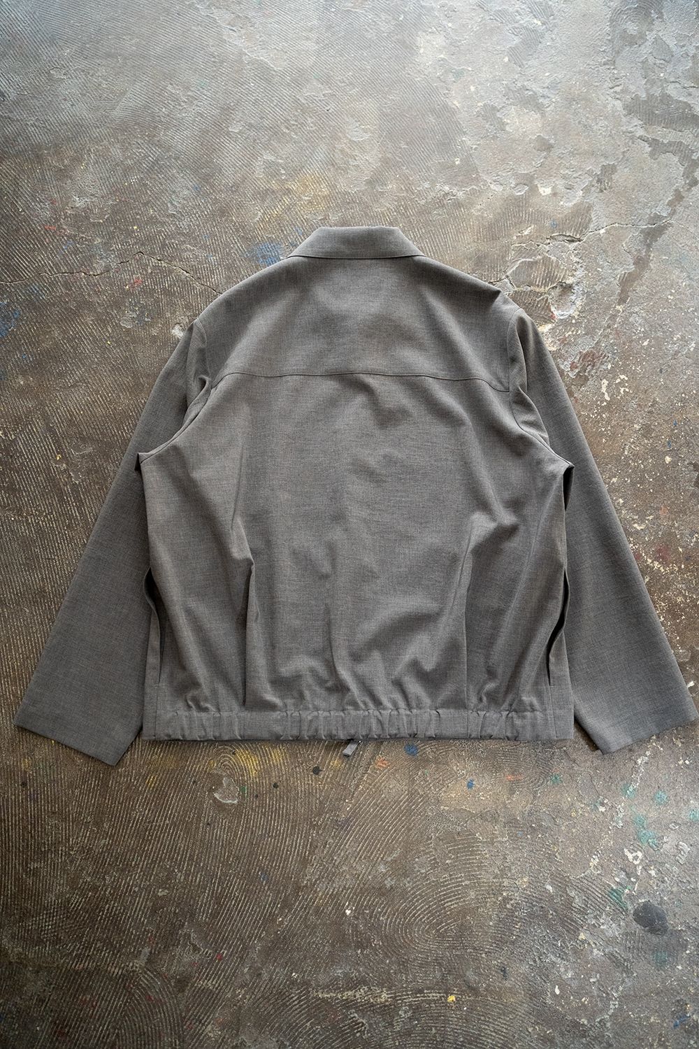 【22SS】強撚ポリエステルジップブルゾン(GRAY)