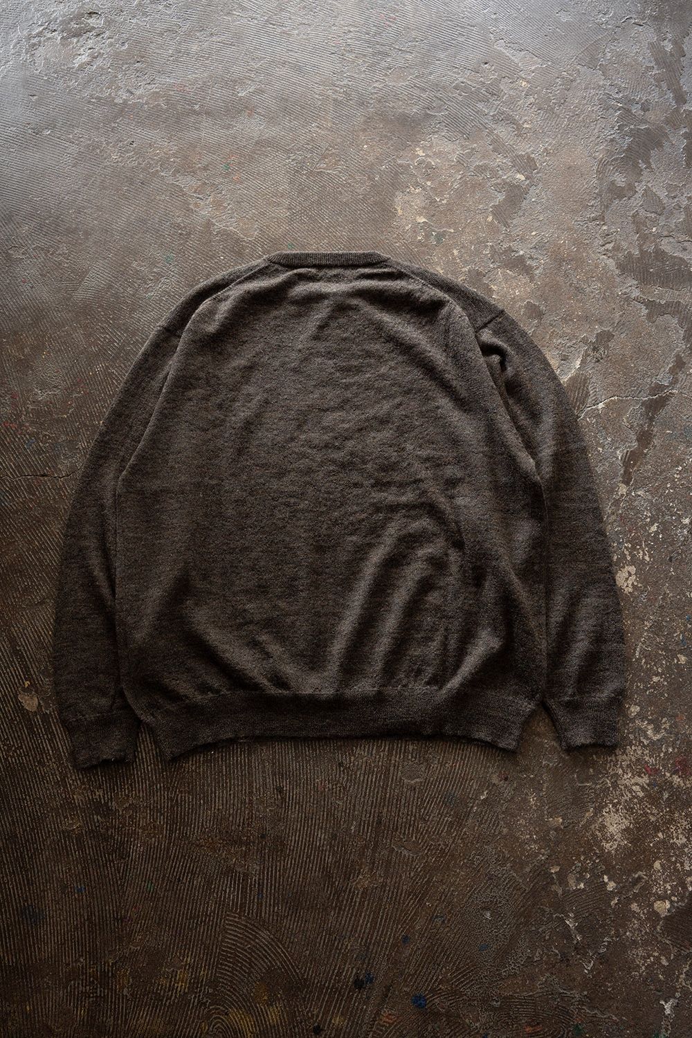 【26AW】エクストラキッドモヘア12Gニット(ASH BROWN)