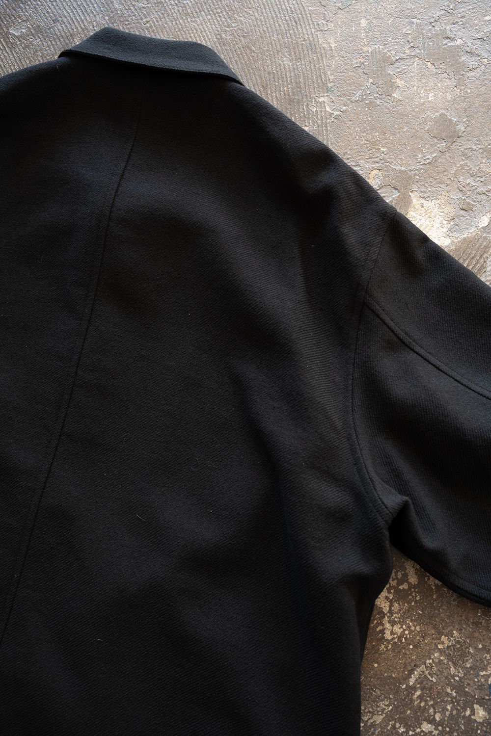 【26AW】コットン×ウールカルゼカバーオール(BLACK)