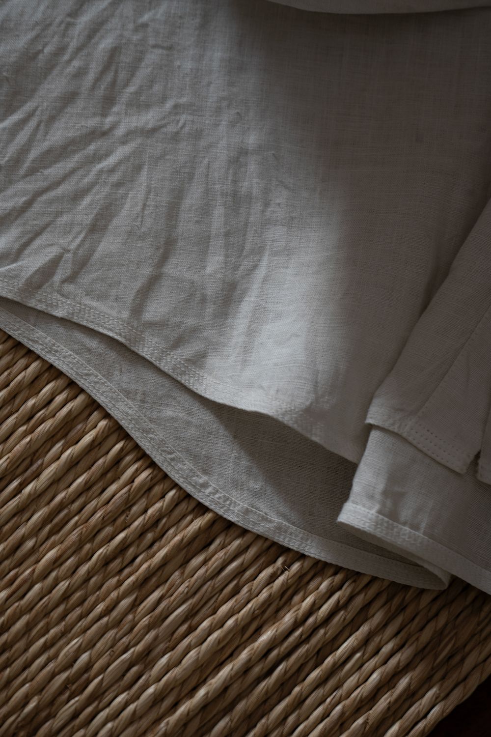 大麻シャツ 3(ベンガラ白)