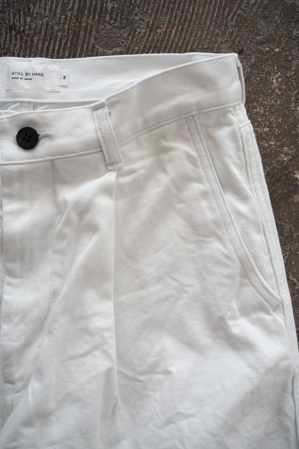 【26SS】11.5ozデニムディープタックパンツ(ASH WHITE)