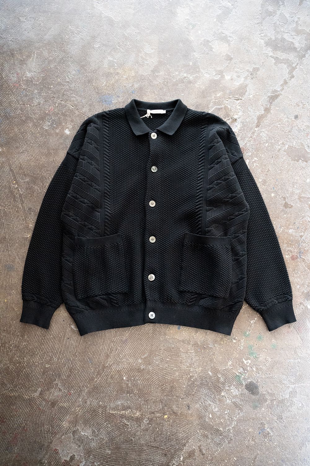 YASHIKI - 【ラスト1点】【22SS】Hoshikuzu Collar Cardigan(BLACK 