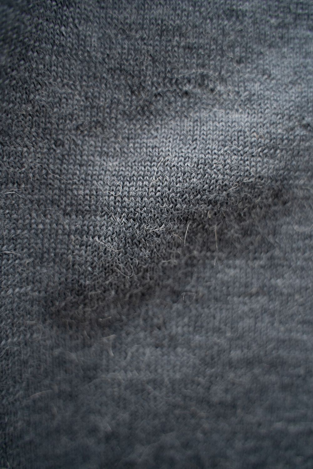 【ラスト1点】【23AW】ベビーアルパカクルーネックニット(SLATE BLUE)