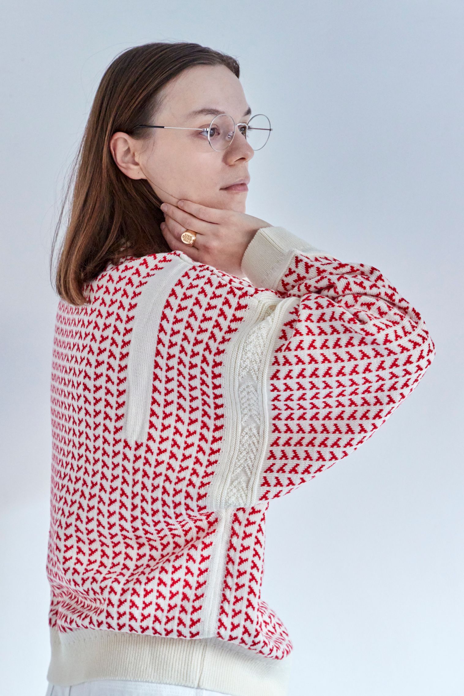 YASHIKI - 【ラスト1点】【24AW】Shinsetsu Knit(RED) | Salty