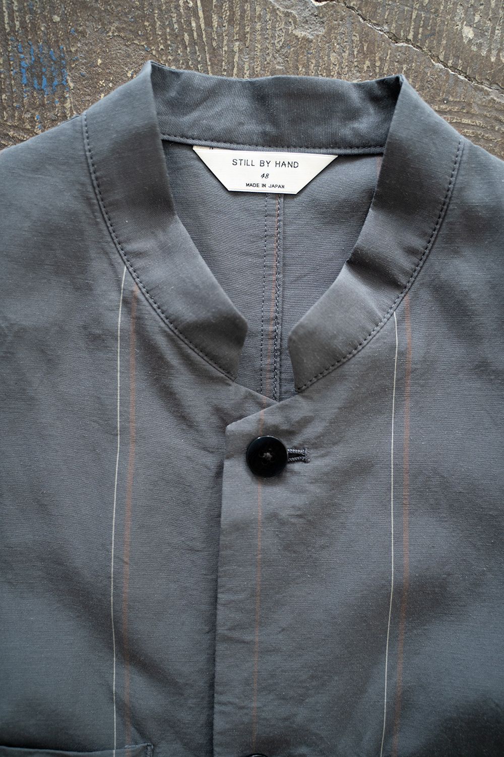 【ラスト1点】【22SS】ラミー×キュプラシャツジャケット(GRAY STRIPE)